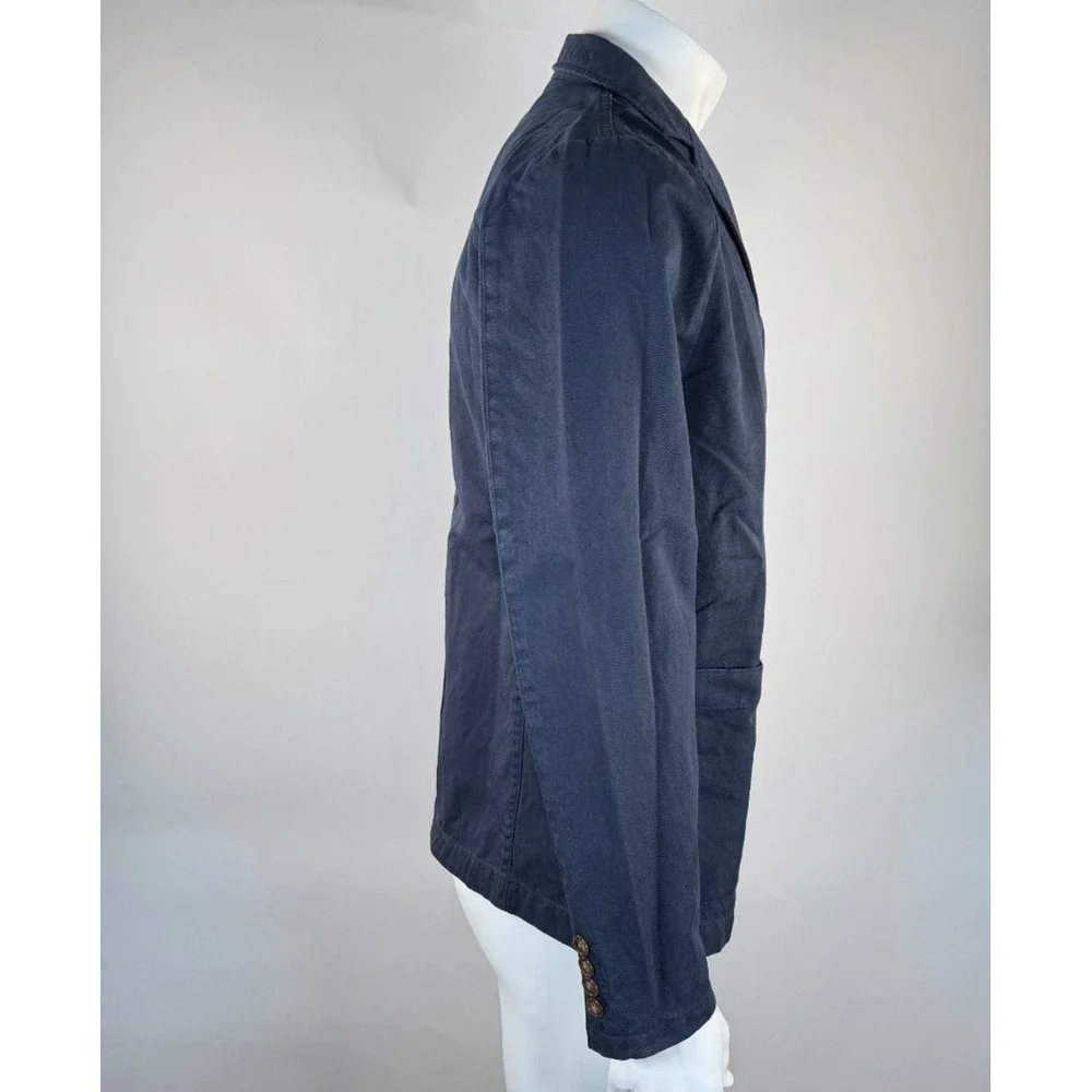 J Crew Garment Dyed Cotton Linen Chino Suit Jacket Men 40 EUC $178 Unlined AX270